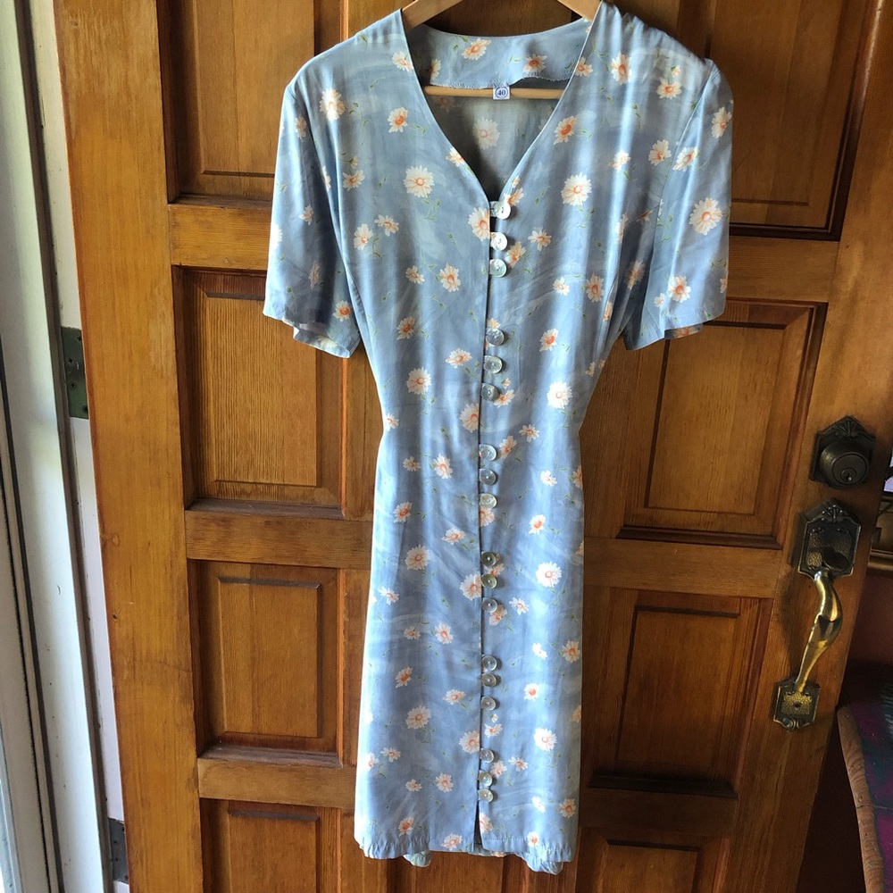 Imparfaite Light Blue Floral Button-Front Women’s Dress
